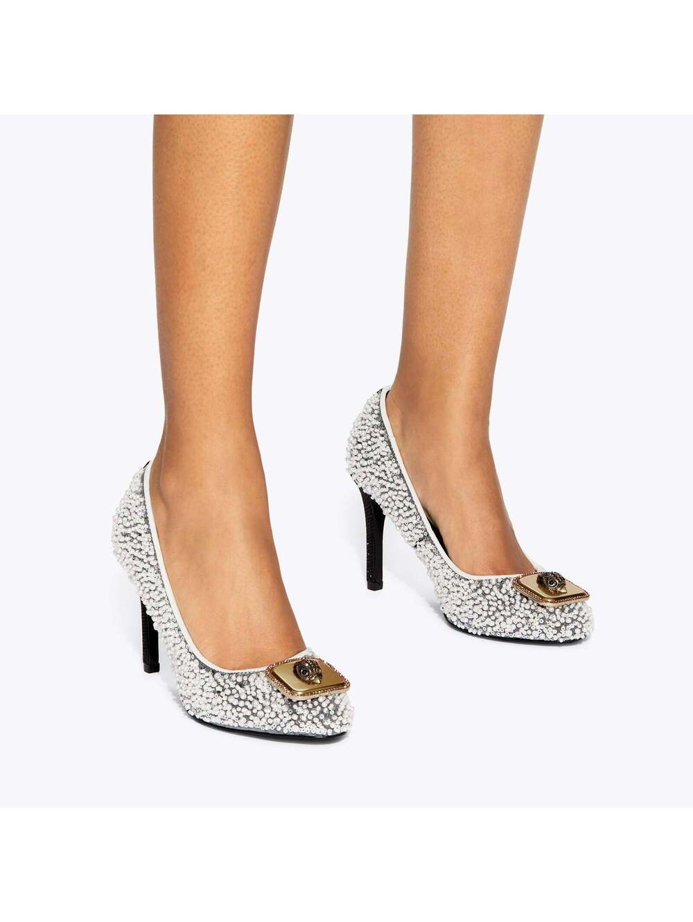Kurt Geiger Pimlico Court White Sequin Heel EU 39 / US 8
